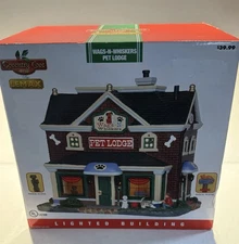 Lemax Coventry Cove Wags N Whiskers Pet Lodge Christmas Village Lighted 2015 Box