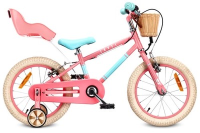 Kinderfahrrad 16 Zoll Mädchenfahrrad Kinderrad Fahrrad Puppensitz 7,9 kg