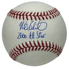 Mike Bordick Signed Autographed ROMLB Baseball w/ 2000 All Star JSA Witness COA