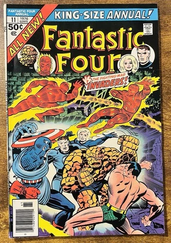FANTASTIC FOUR ANNUAL 11 JACK KIRBY COVER ROY THOMAS STORY MARVEL 1976 VINTAGE
