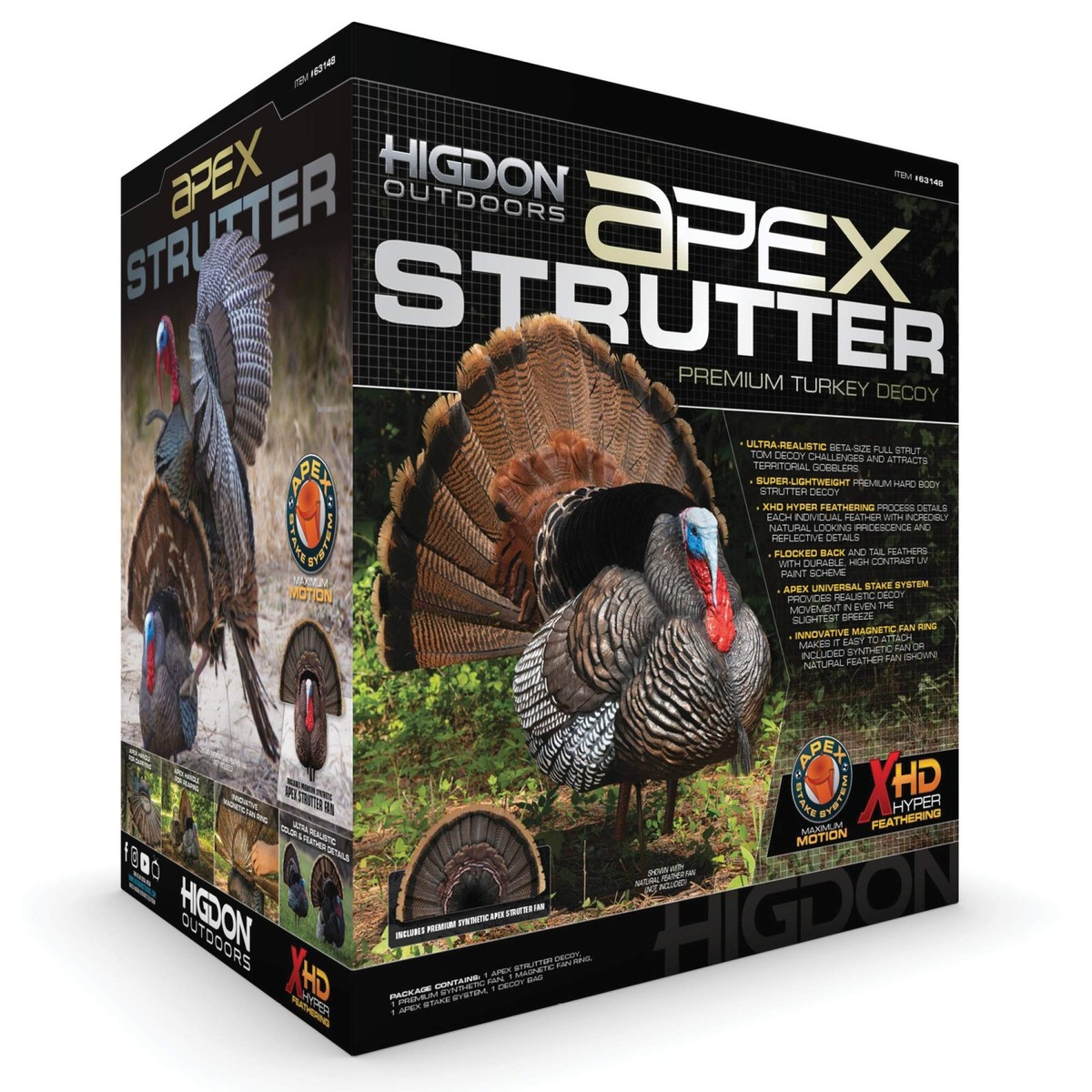 Higdon Outdoors Apex Full Strut Tom Turkey Decoy with | eBay