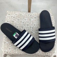 427. Adidas Men's Adilette Comfort Slides in Navy Blue Size 18 - SHIPS FREE