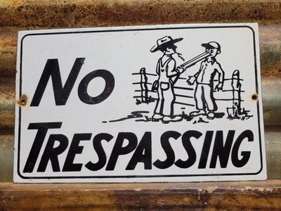 #ad #ad VINTAGE NO TRESPASSING PORCELAIN SIGN OLD FARM RANCH PRIVATE PROPERTY AMERICANA $204.97