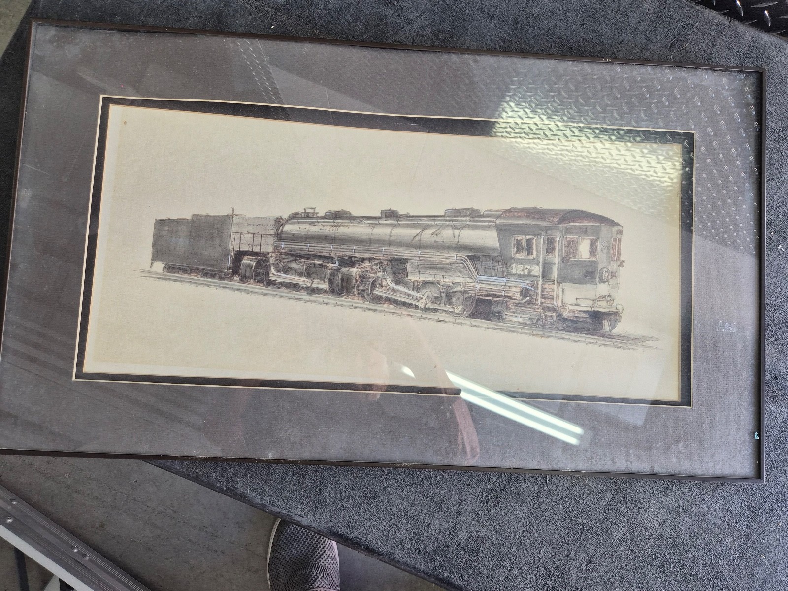 Original pencil, pen and watercolor of Rivarossi cab forward Southern Pacific 