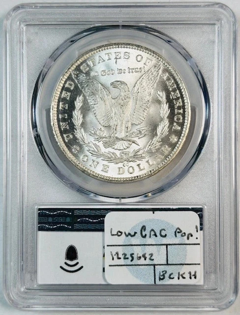 Серебряный Моргановский доллар 1881 CC PCGS MS-65 CAC низкий CAC Pop! Sight White Carson City - Изображение 2 из 4