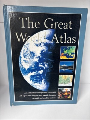 Great World Atlas Bramley Books 1998 Hardback Book Illustrated Vintage