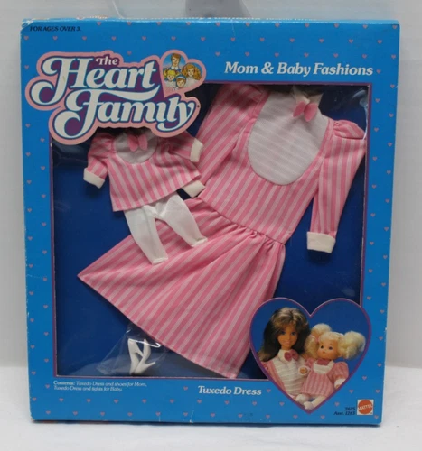 VTG Barbie The Heart Family Fashions Mom And Baby Fashions Tuxedo Dress Mattel
