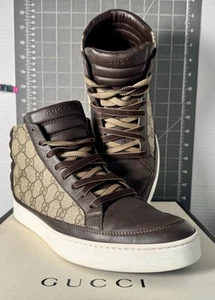 Baskets hautes marron GUCCI GG Supreme taille 8 homme/EU 41,5