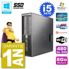 PC HP WorkStation Z220 SFF Core i5-3470 RAM 8Go SSD 480Go Graveur DVD Wifi W7