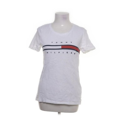 Tommy Hilfiger, T-shirt, Größe: S, Weiß/Rot/Blau, Baumwolle, Print, Damen #LMI