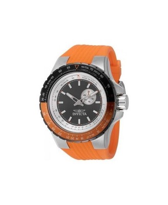 Invicta Herren Flieger Quarzuhr VD72 Gunmetal Orange Zifferblatt 49721