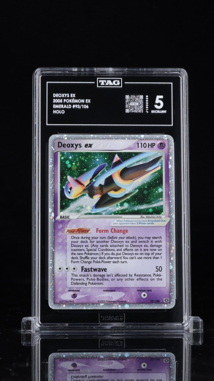 PSA TAG 5 Deoxys Ex 93/106 - Ex Emerald - Graded Pokemon Card
