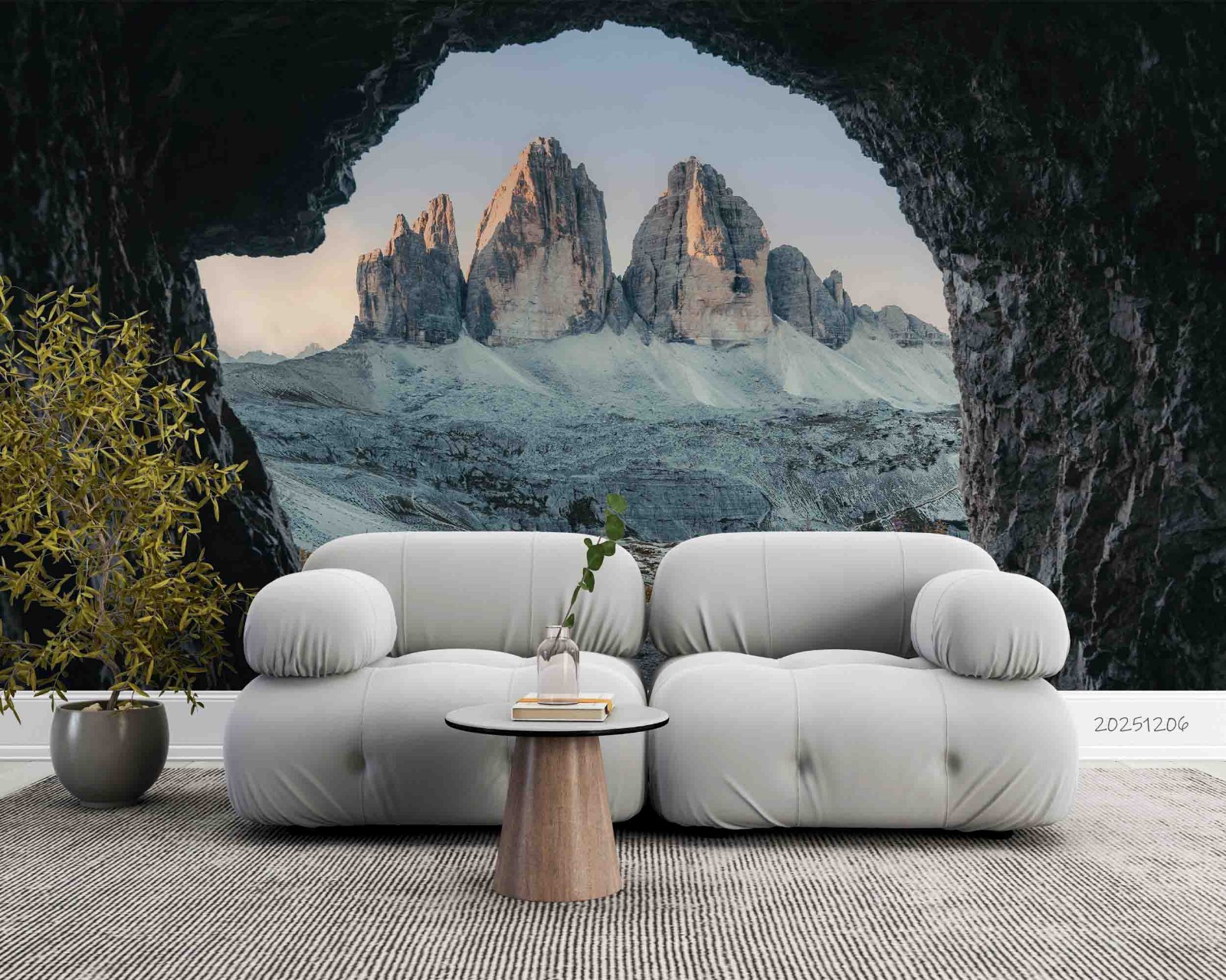 3D Mountain Cave Landscape Wall Murals Wallpaper Murals Wall Sticker