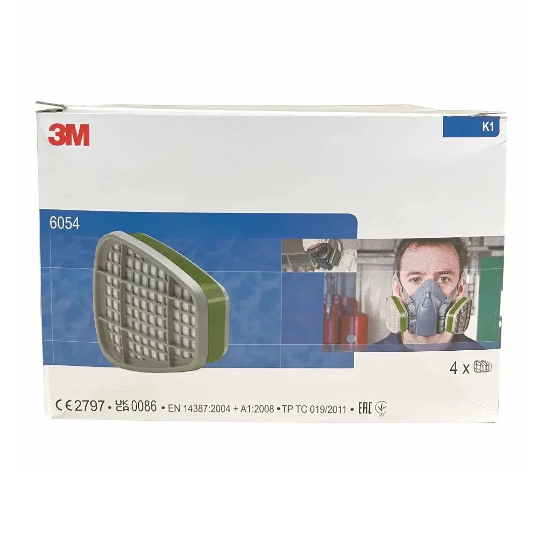 3M 6054 Filters K1 Ammonia Gas & Vapour Half Full Face Mask full box x8 filters