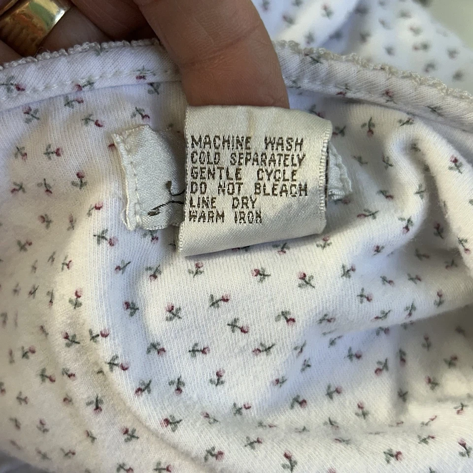 Aria Flannel Nightgown 3/4 Sleeves Womens Size L 100% Cotton Grannycore - Image 4 of 4