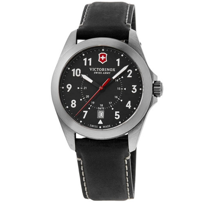 #ad New Victorinox Swiss Army Heritage Quartz Black Dial Men#x27;s Watch 241963 $194.58