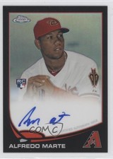 2013 Topps Chrome Black Refractor Rookie 19/100 Alfredo Marte #189 Auto 0c2