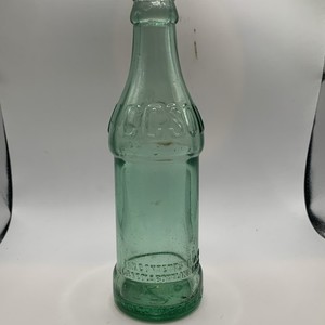 Antique Coca Cola CC Soda Aqua Glass Bottle 1920's 6.5 OZ