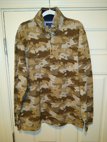 Tommy Hilfiger French Rib Camo Quarter Zip Pullover Herren Gr. XL - Bild 1 von 6