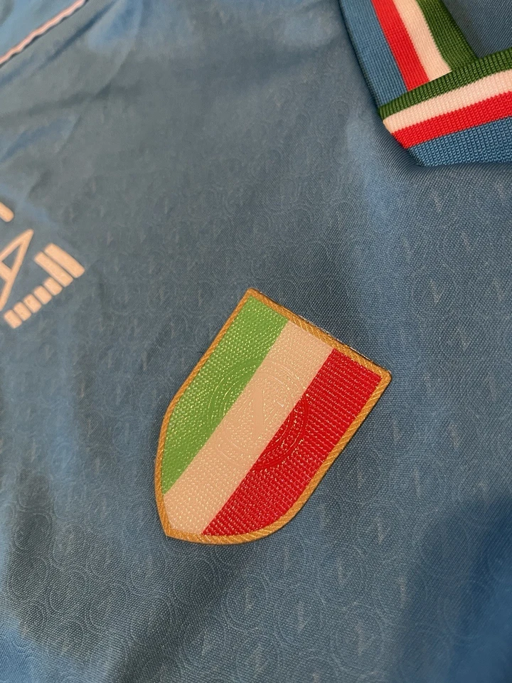 Camisa Di Lorenzo 22 Napoli Versión Partido 2023 2024 Scudetto Home Talla XL Delgada Foto 4 de 4