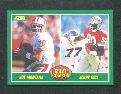 Joe Montana / Jerry Rice 49ers Great Combos #279 NFL Football Card 1989 Score
