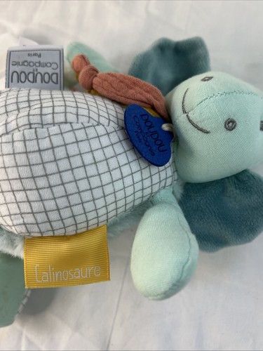 Doudou et Compagnie Paris Calinosaure Dinosaur Soft Plush 10” Lovey Stuffed Toy - Picture 4 of 13