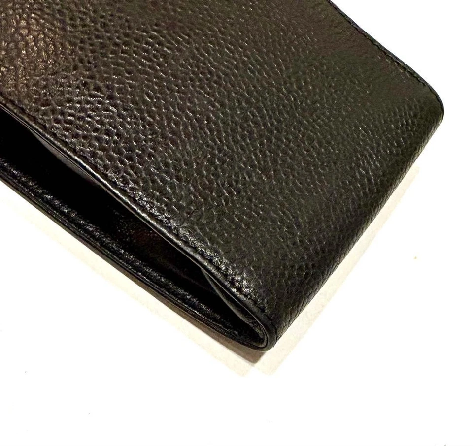 Auténtico estuche de accesorios para gafas Chanel Coco Mark negro vintage Foto 4 de 4