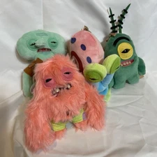 NEW Zuru Fuggler SpongeBob SquarePants Keyring Plush 4.5” Set Of 4-Target