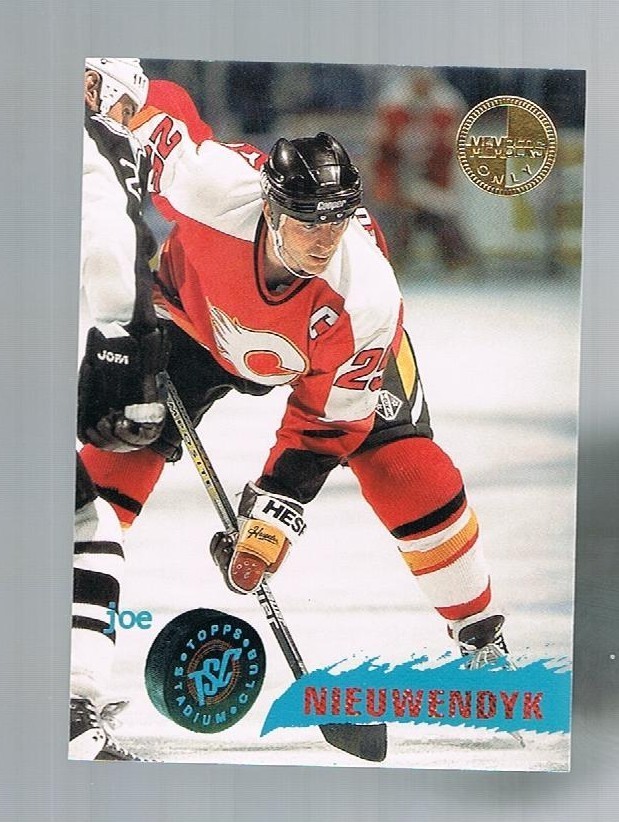 JOE NIEUWENDYK #18 FLAMES 1995/96 topps stadium club members only