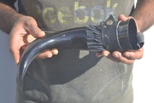 BUFFALO HORN GAME OF THRONE MEDIEVAL DRINKING CUP LEATHER HOLSTER 12" #A