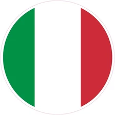 (NOT A PATCH) Italy Country Round Shape Flag Heat Transfer Vinyl Iron On HTV