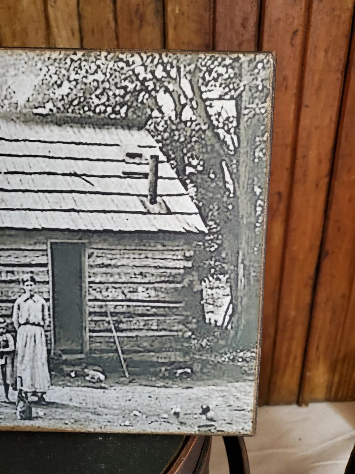 PRAIRIE PRIMITIVE HOMESTEAD FARM ANTIQUE VINTAGE STYLE LOG CABIN FAMILY SIGN  - Image 2 of 4