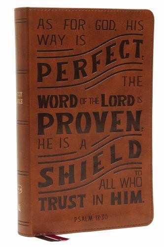 NKJV, Personal Size Reference Bible, Verse Art Cover Collection, Leathersoft, Tan, Red Letter, Thumb Indexed, Comfort Print, Hardback, - Image 3