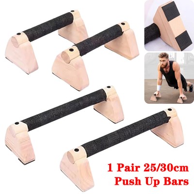 2x Wood Push Up Bar, Push Up Ständer, Push -up -Griffe, Parallettes Bar
