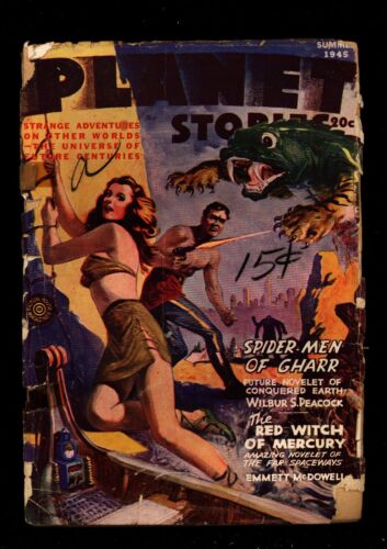 Planet Stories Summer 1945 "Spider-Men of Gharr" Pulp - Picture 1 of 3