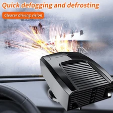 Electric Car Heater Portable 12V Heating Fan Defogger Defroster 360° Rotatable