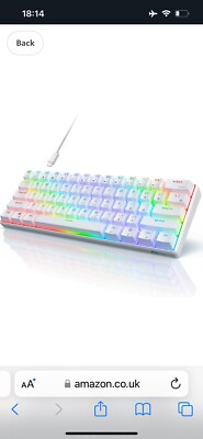 RK ROYAL KLUDGE RK61 Hot Swap 60% Mechanical Keyboard Wired Programmable Backlit
