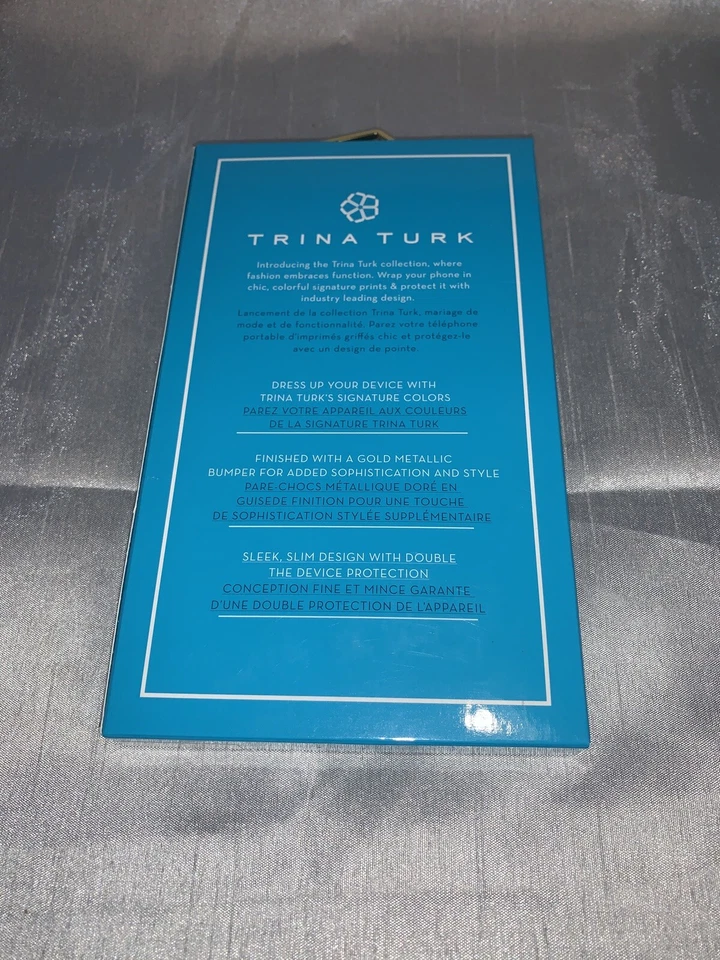 Funda Trina Turk translúcida con parachoques metálico - iPhone 6/6s - turquesa/dorado Foto 2 de 2