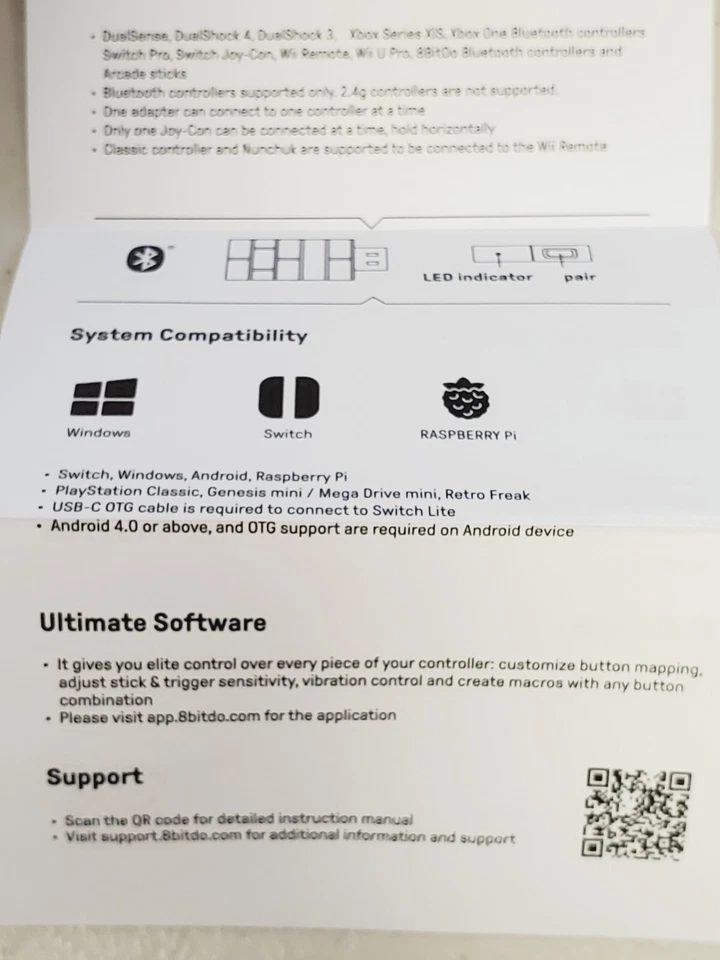 8Bitdo Wireless USB Adapter 2 for Switch, Windows, Mac, Raspberry Pi. FAST SHIPN - Image 3 of 4