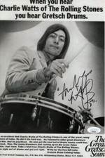 Charlie Watts Signed Autograph 8x12 Photo - The Rolling Stones Let It Bleed JSA