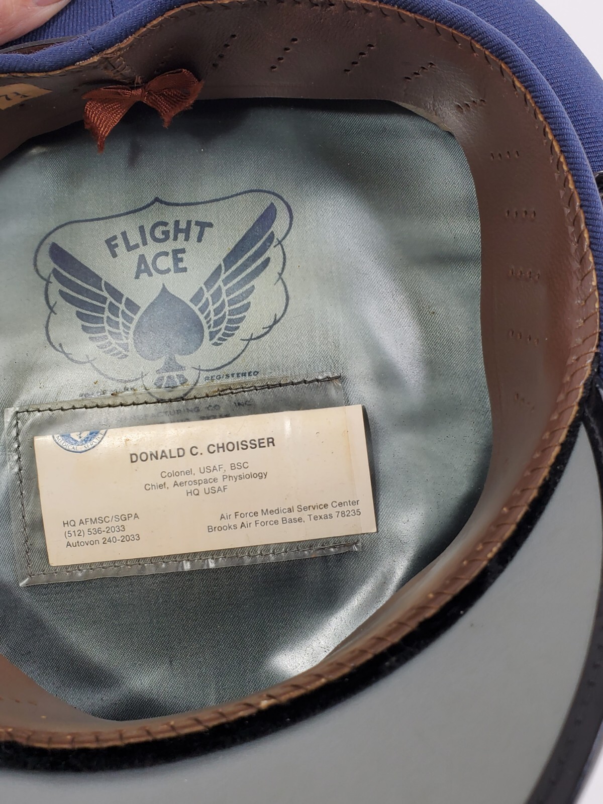 US AIR FORCE Field Grade Officer Hat Military Navy Blue Cap Flight Ace