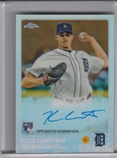 2015 TOPPS CHROME #AR-KL KYLE LOBSTEIN AUTOGRAPH ROOKIE REFRACTOR TIGERS 48/499