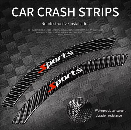 4x Carbon Fiber Wheel Eyebrow Arch Trim Cover Mud Guards For Car Fender Flares - Picture 6 of 9