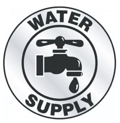 Water Connection Stickers Water Supply Hard Hat Sticker Decal | eBay