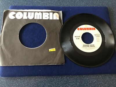 Single 7''  PHOEBE SNOW  TEACH ME TONIGHT  Mono PROMO 1976 Columbia 3-10504  USA