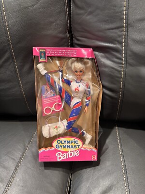 Vintage 1995 Mattel Barbie Olympic Gymnast Barbie Atlanta Olympics 1996 New