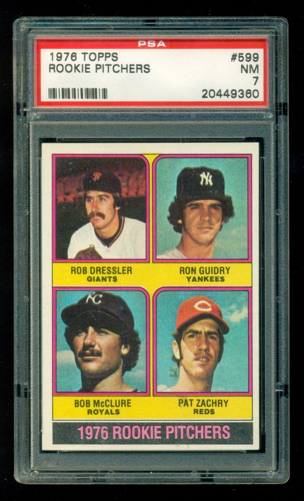 1976 Topps #599 Ron Guidry RC PSA 7