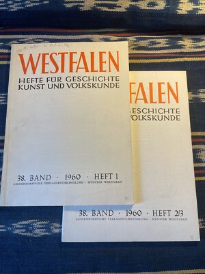 WESTFALEN Hefte für Geschichte Kunst und Volkskunde 38. Band 1960 Heft 1, 2/3