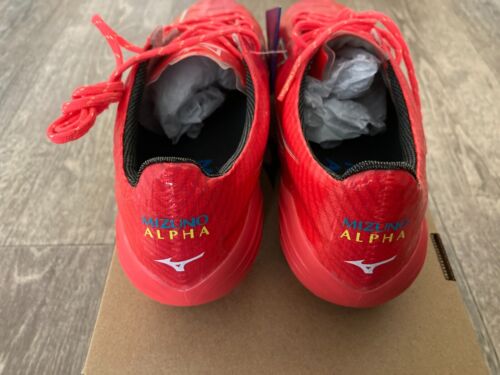 MIZUNO ALPHA ELITE P1GA2362 64 Fairy Coral × Blanco × Volt Nuevo en Caja de Japón - Imagen 6 de 12