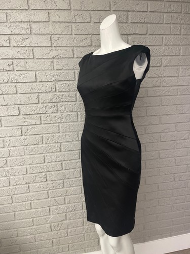 JAX Black Sleeveless Sheath Dress Size 4 - Picture 3 of 10